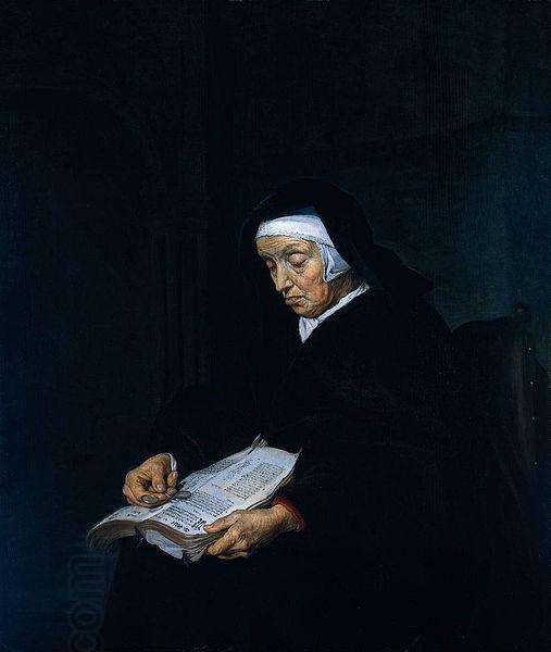 Gabriel Metsu Old Woman Meditating oil painting picture